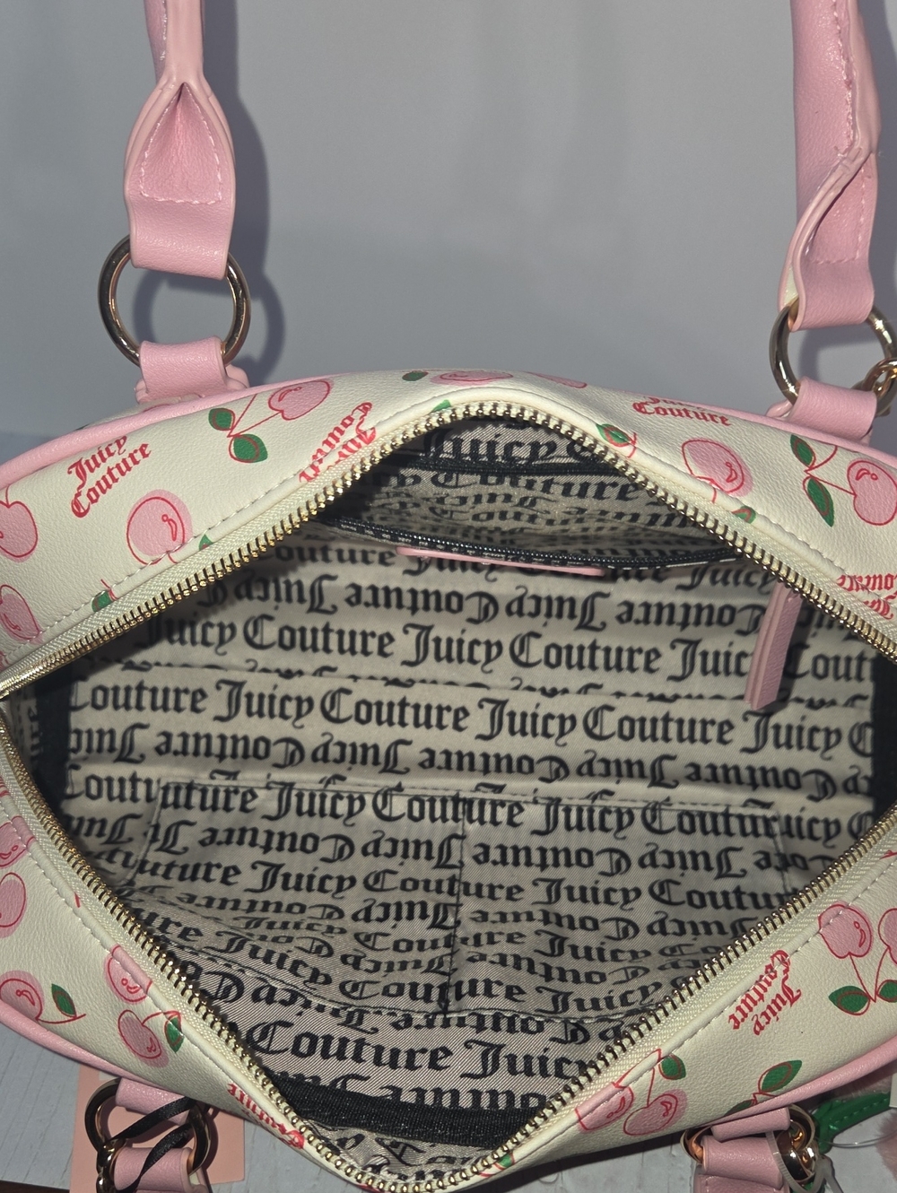 Juicy Couture Cherry Girl Satchel Crossbody NWT - Picture 7 of 12